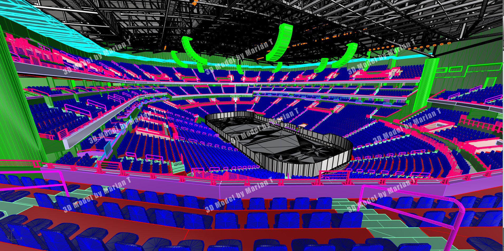 Bridgestone Arena - Nashville USA Low-poly 3D model_10