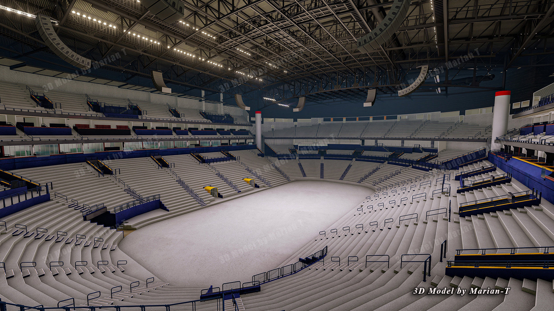 Bridgestone Arena - Nashville USA Low-poly 3D model_7