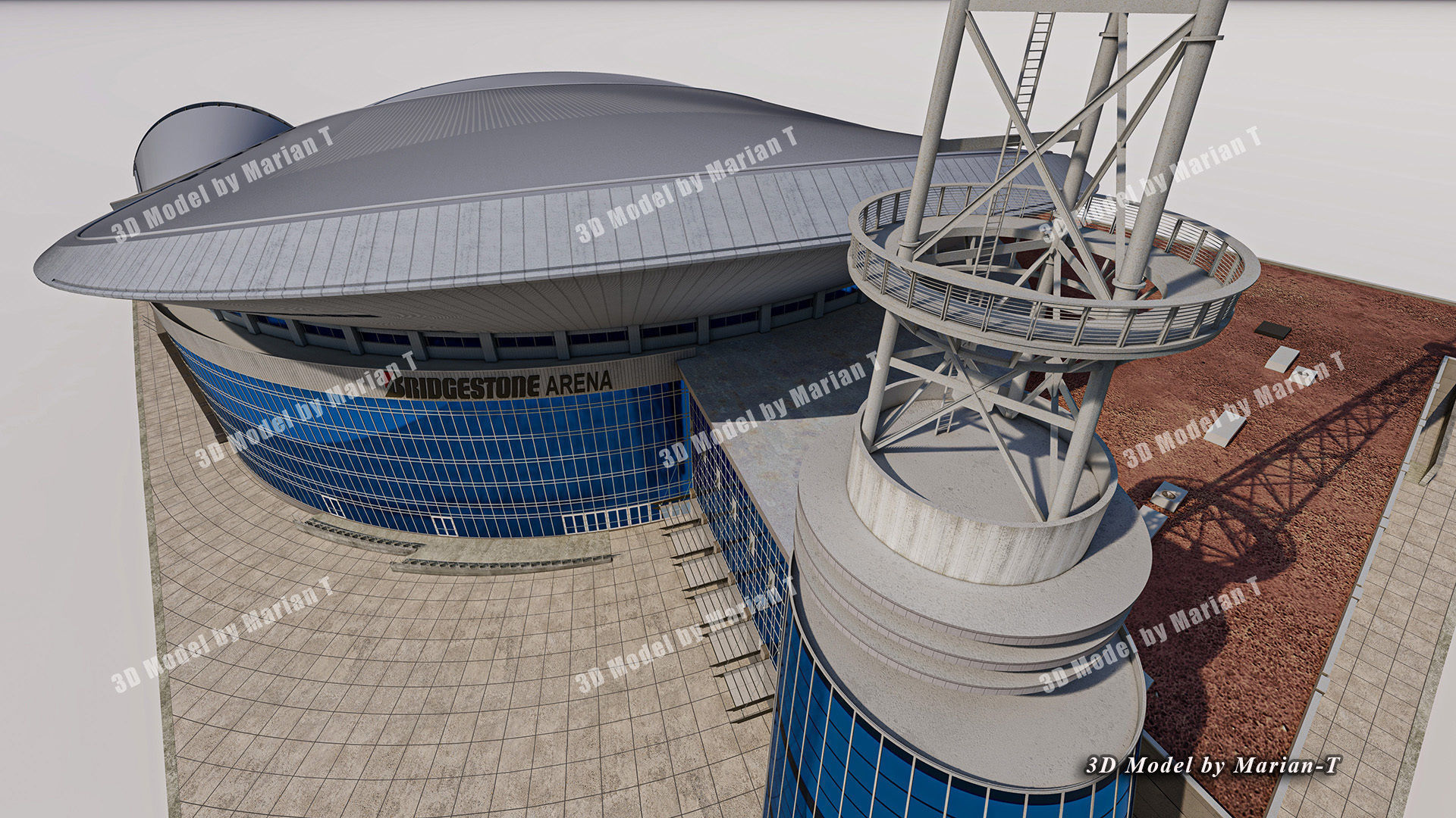 Bridgestone Arena - Nashville USA Low-poly 3D model_56