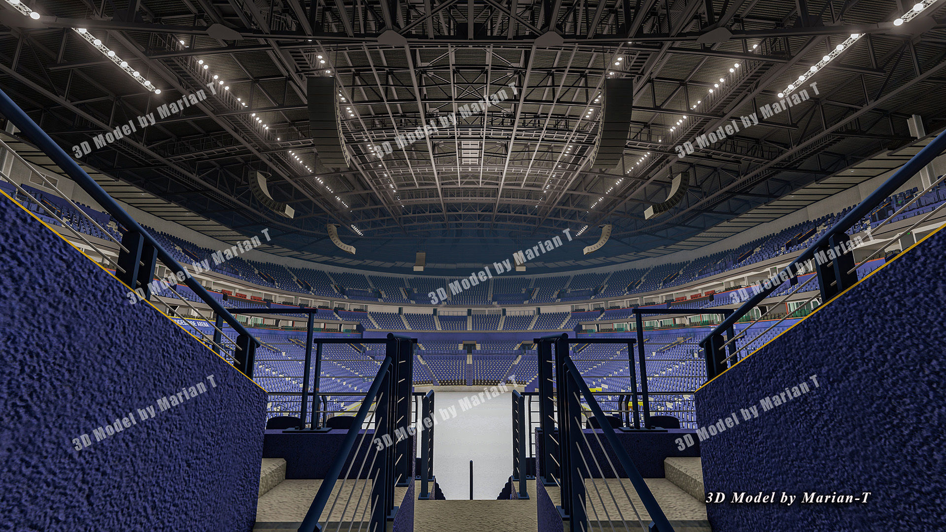 Bridgestone Arena - Nashville USA Low-poly 3D model_18