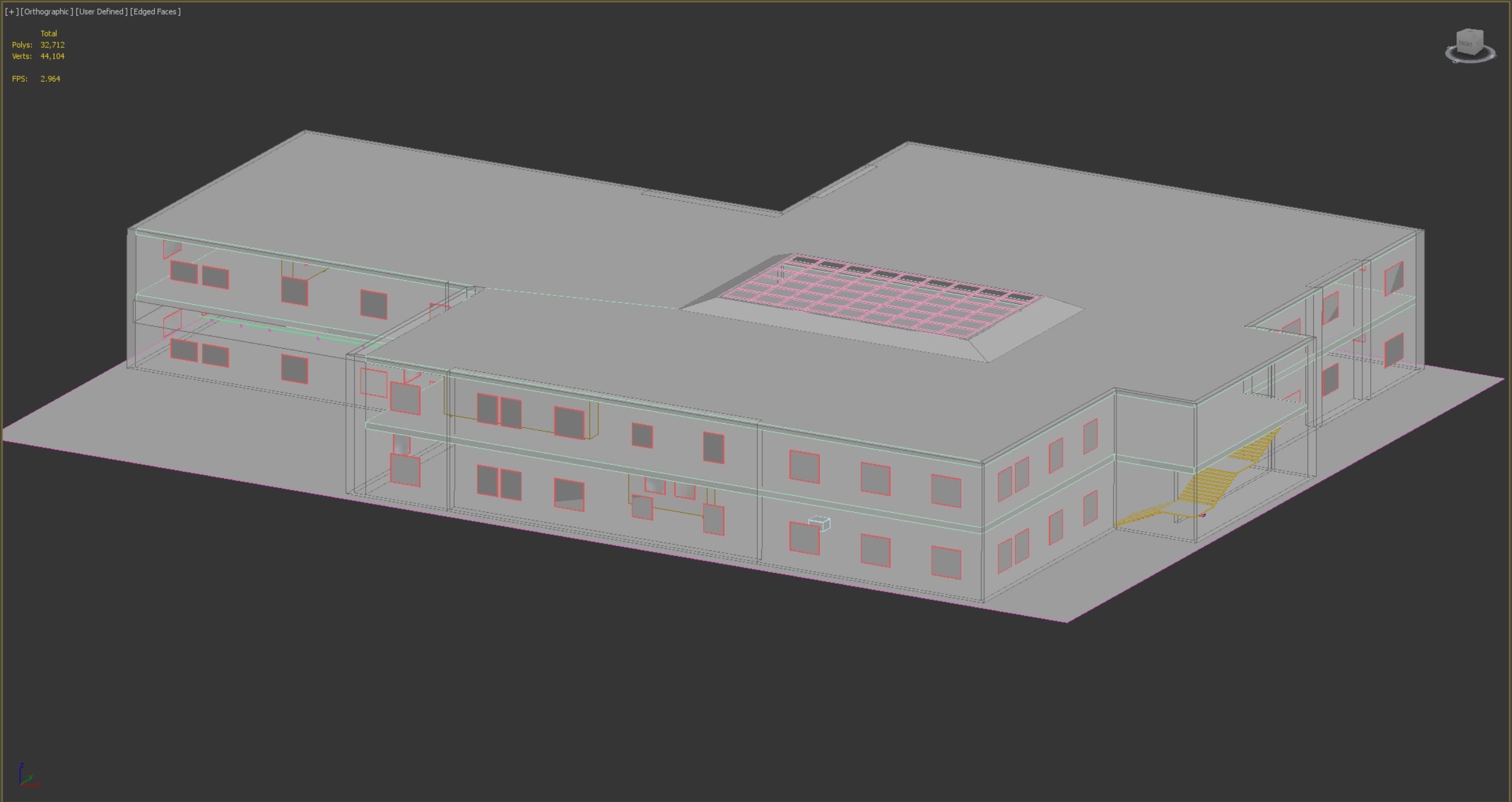 low poly gallery hall 01 Low-poly 3D model_15