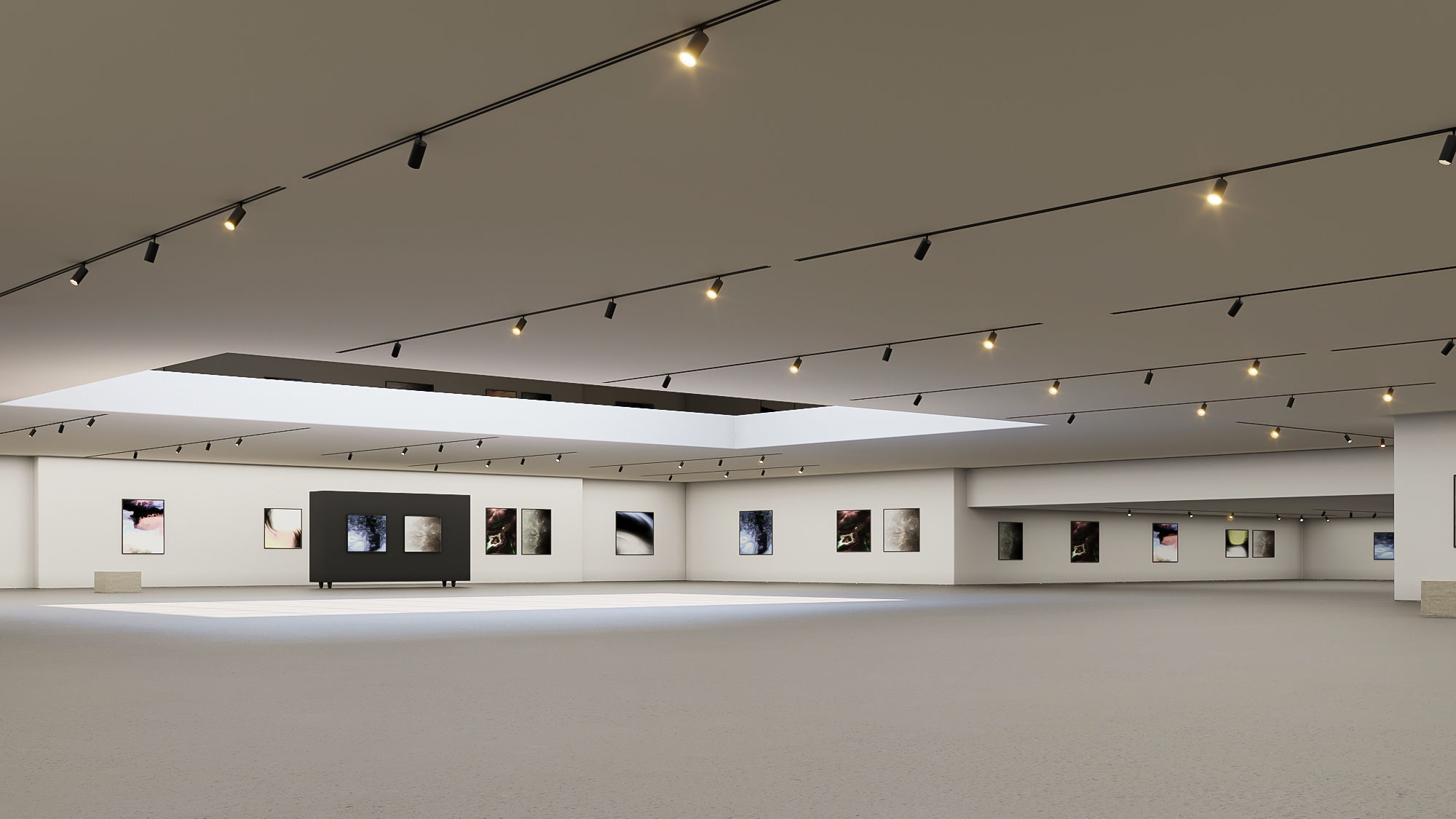 low poly gallery hall 01 Low-poly 3D model_4