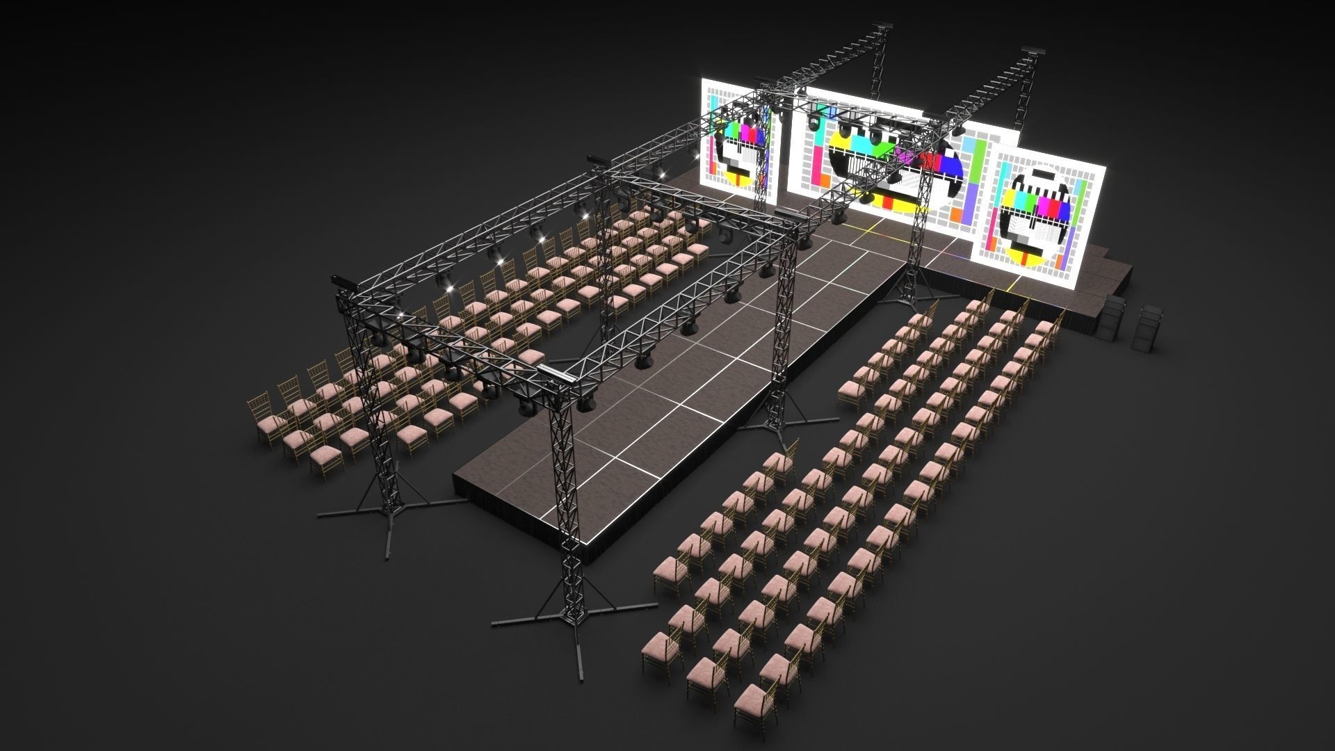 Fashion Show Catwalk 3D model_2