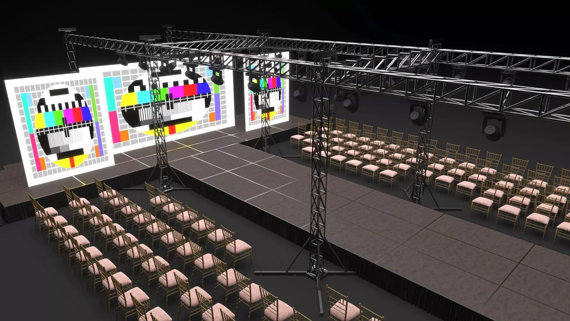 Fashion Show Catwalk 3D model_0