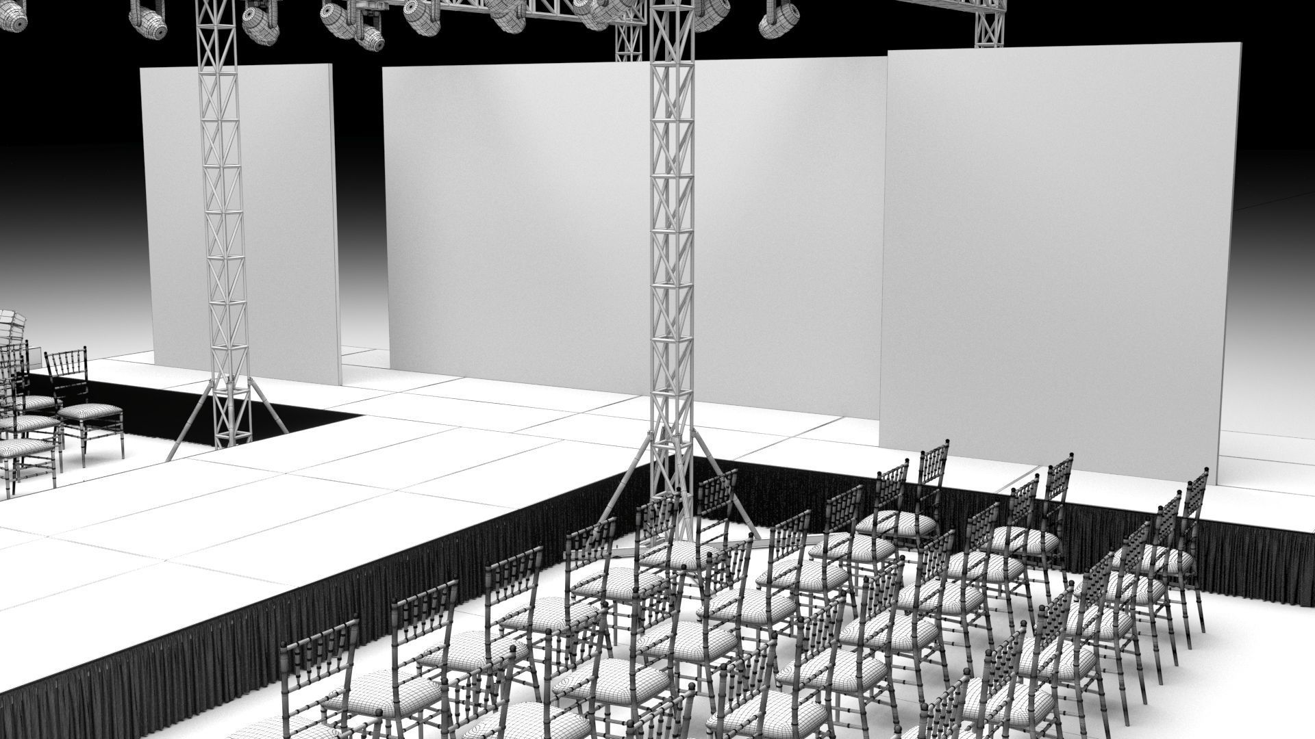 Fashion Show Catwalk 3D model_8