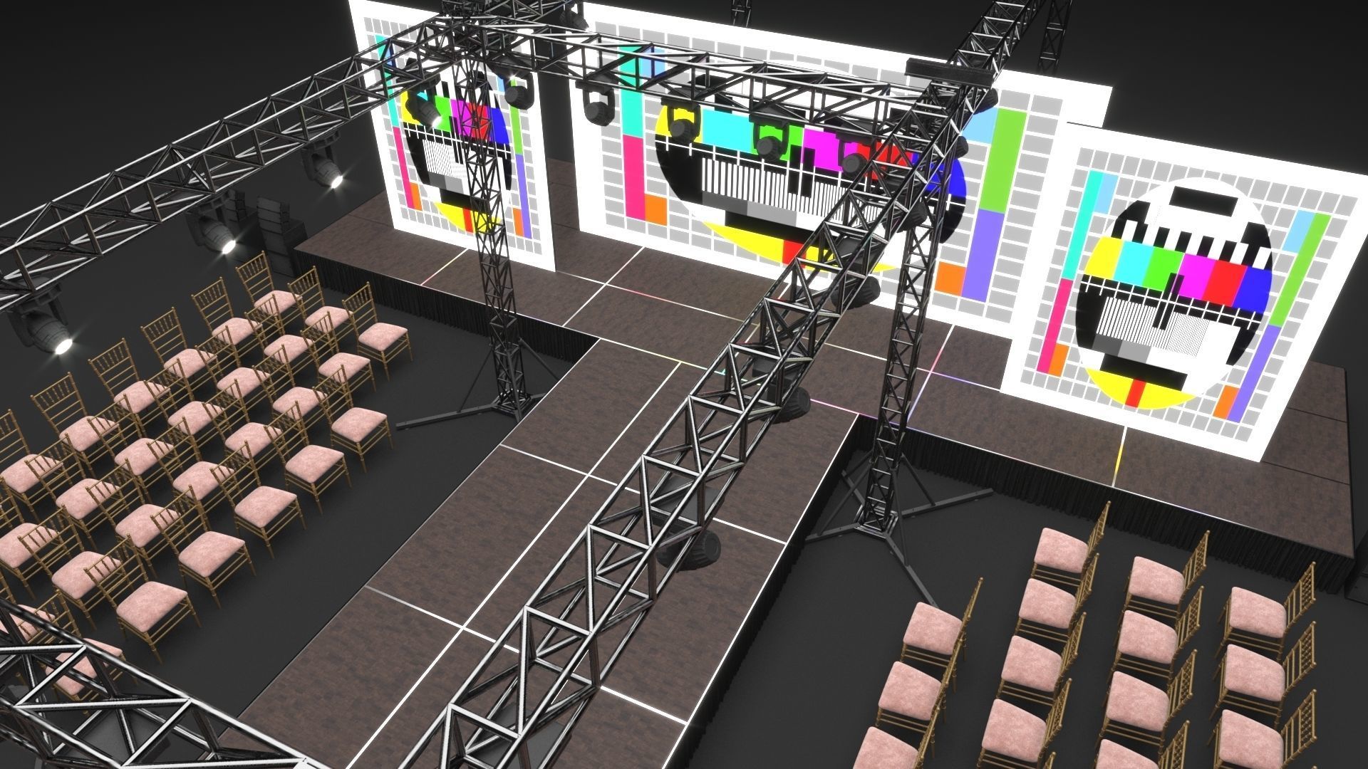 Fashion Show Catwalk 3D model_1