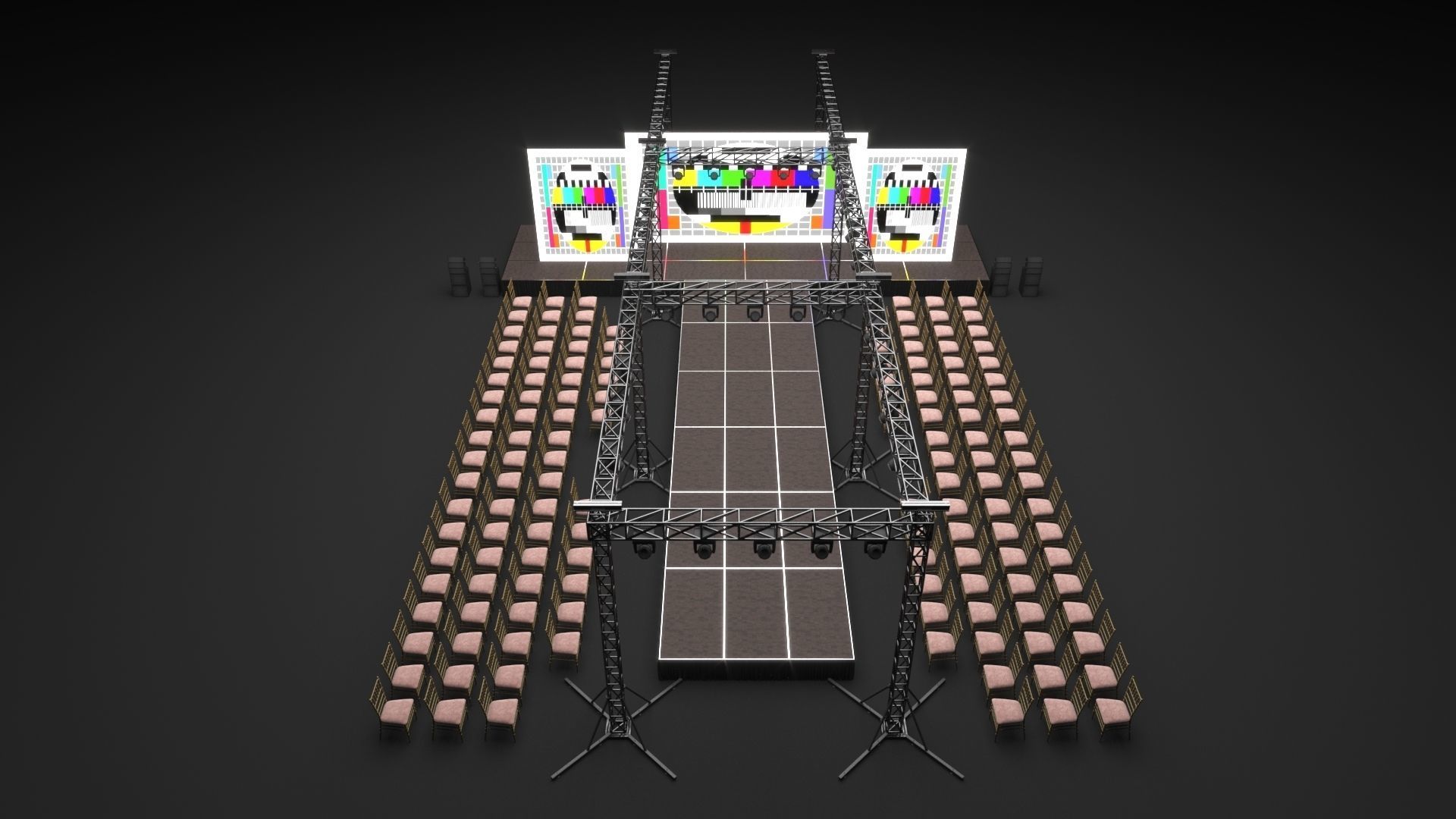 Fashion Show Catwalk 3D model_4