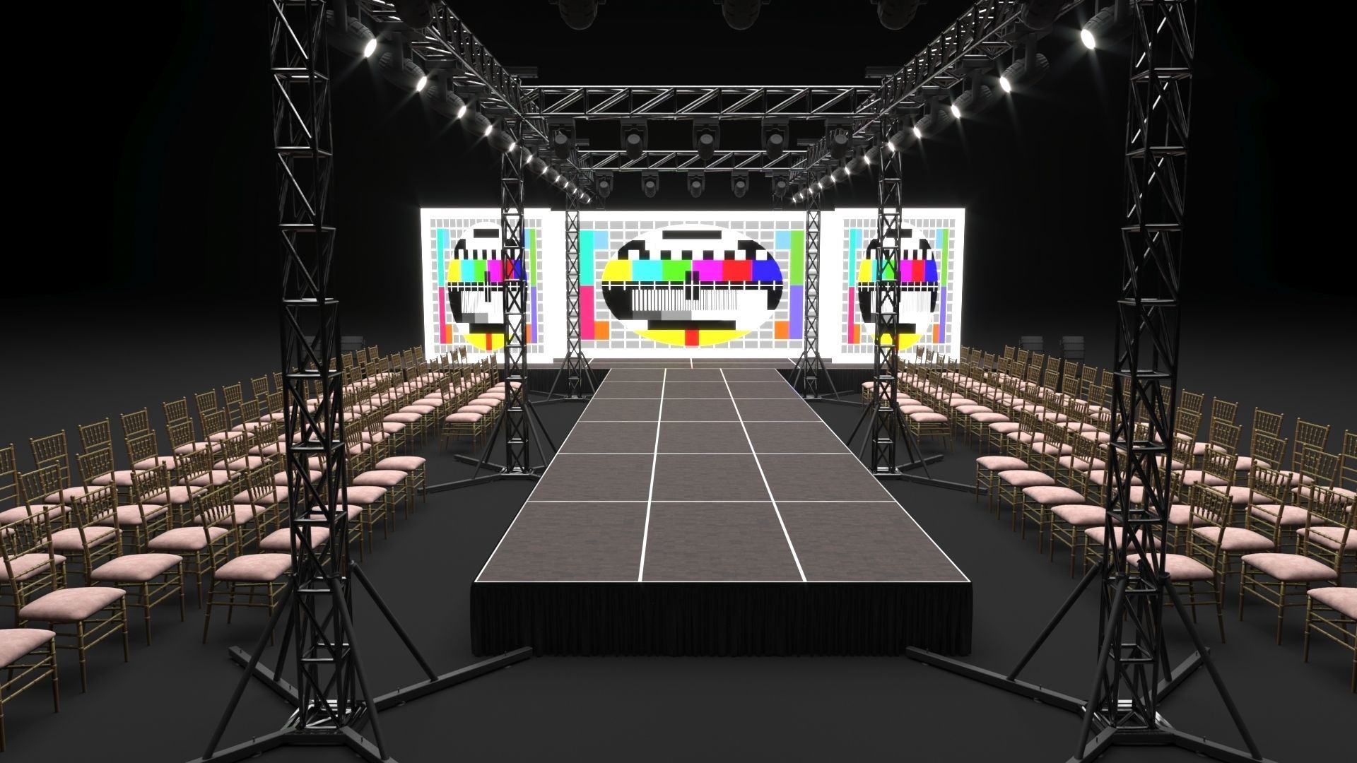 Fashion Show Catwalk 3D model_3