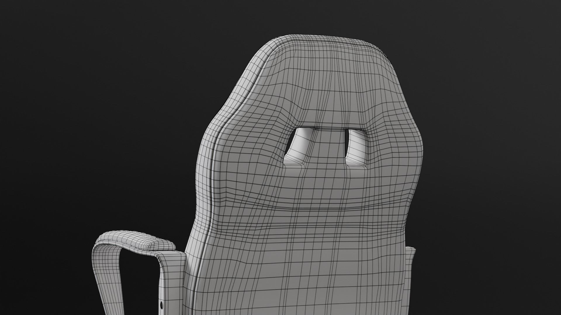 Gaming Chair Low-poly 3D model_17