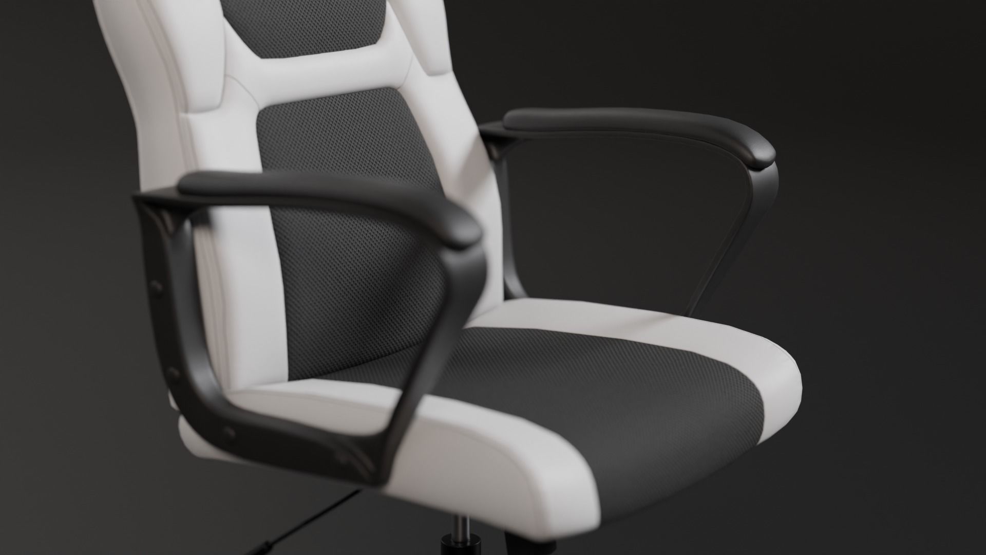 Gaming Chair Low-poly 3D model_2