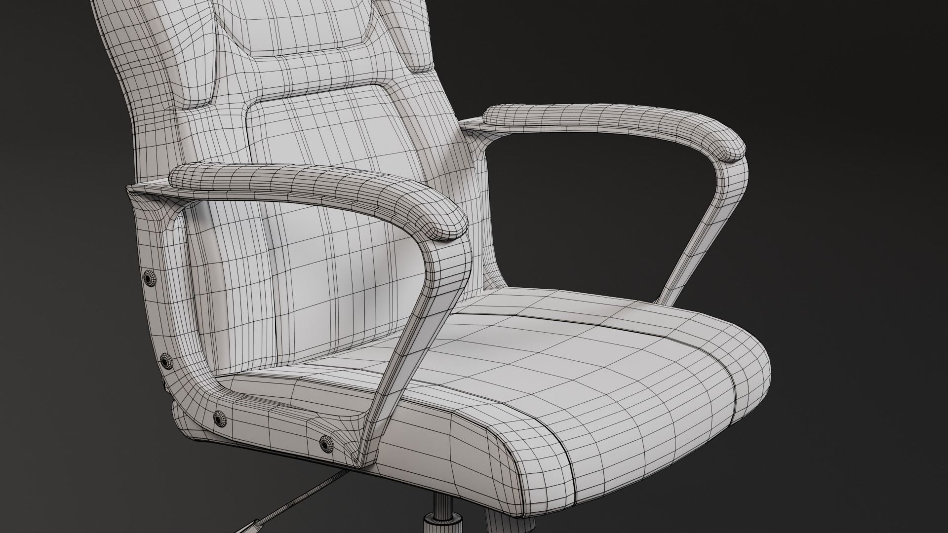 Gaming Chair Low-poly 3D model_3