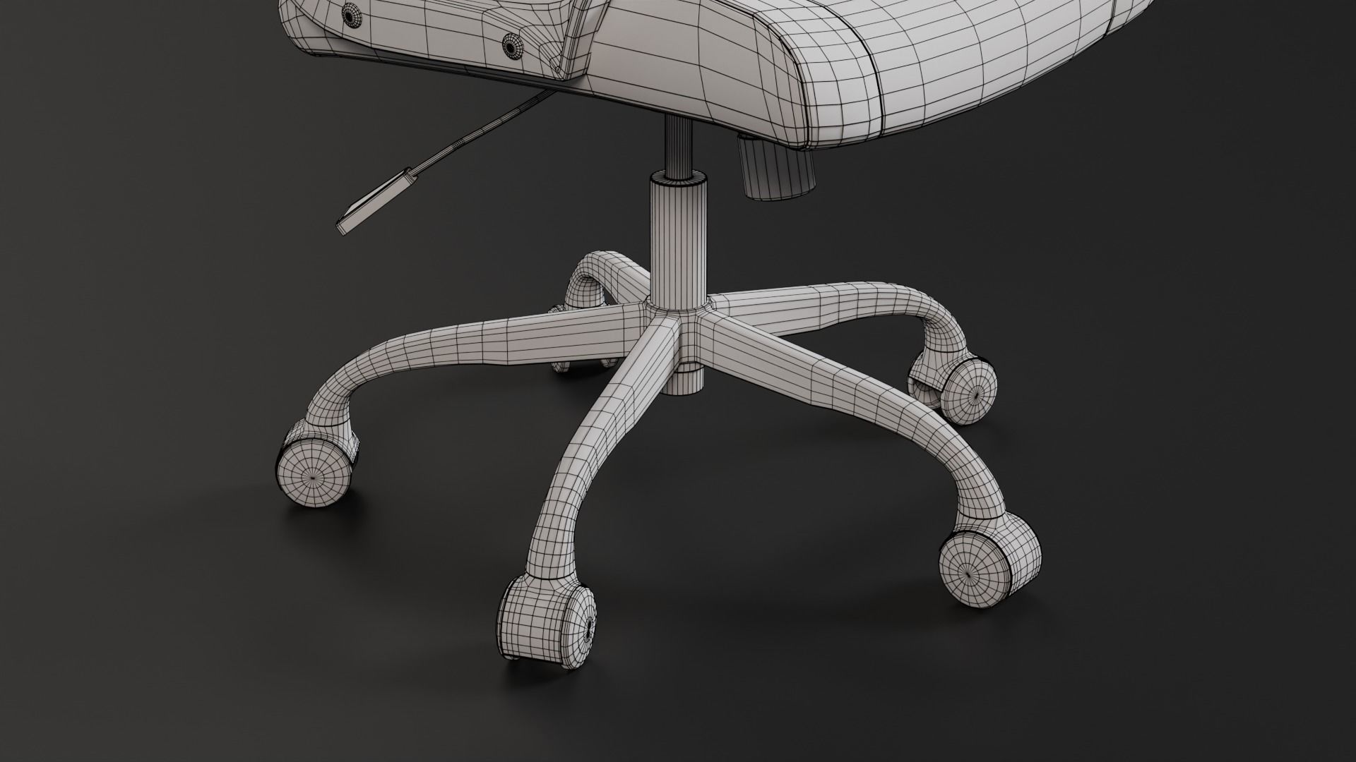 Gaming Chair Low-poly 3D model_5