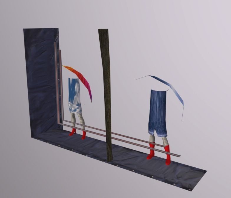 ShopFront Contents Rain and Sun Low-poly 3D model_4