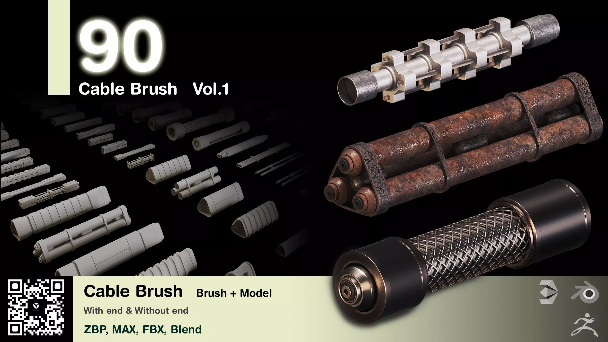 90 Cable Imm Brush Vol 1  3D model_0