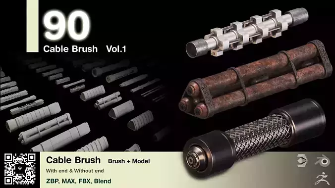 90 Cable Imm Brush Vol 1  3D model