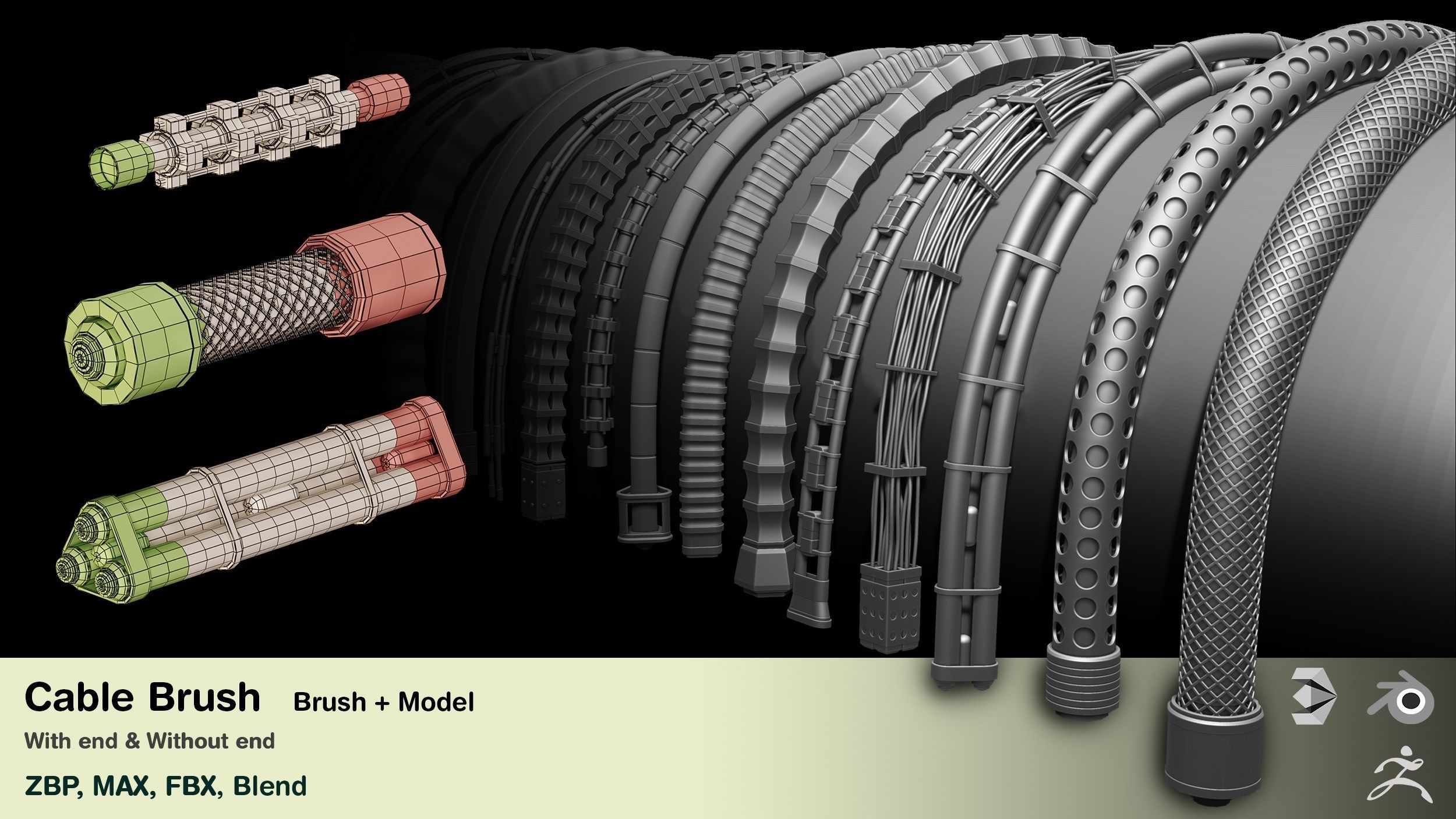 90 Cable Imm Brush Vol 1  3D model_6