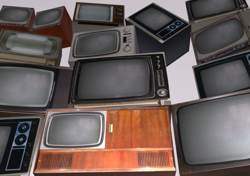 ShopFront Contents TV Low-poly 3D model_5