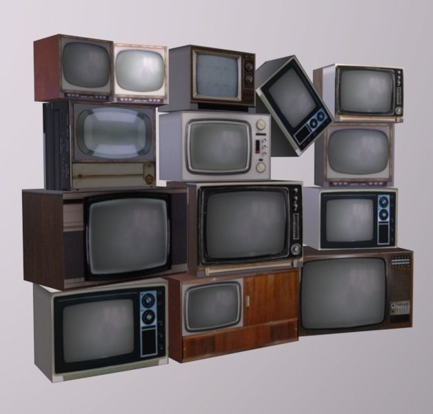 ShopFront Contents TV Low-poly 3D model_2