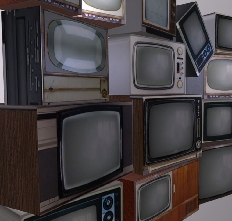 ShopFront Contents TV Low-poly 3D model_3