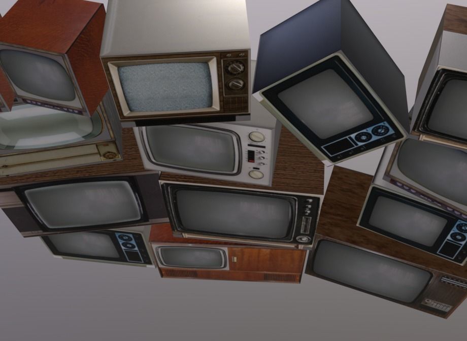 ShopFront Contents TV Low-poly 3D model_4