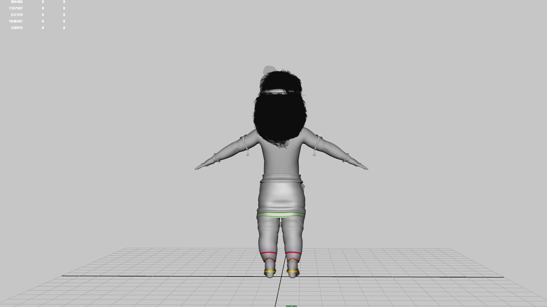 lord little krishna t pose 3D model_9