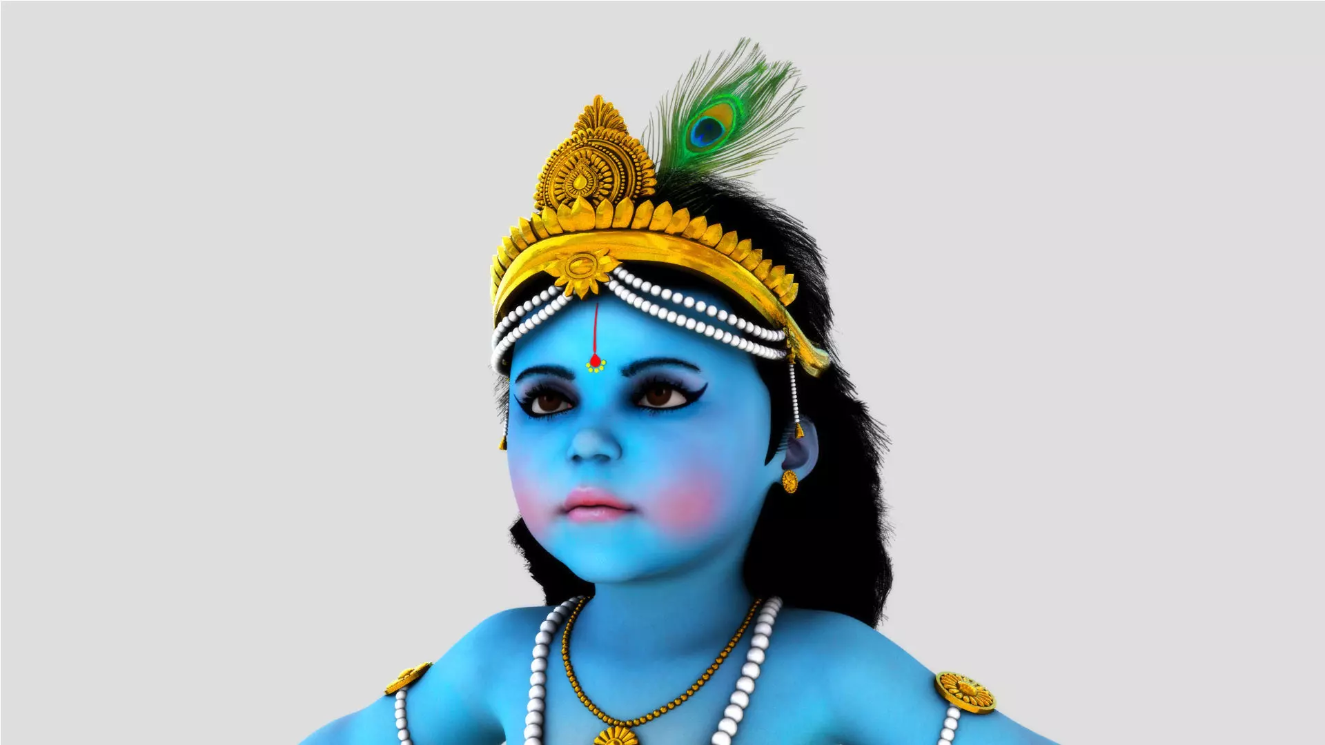 lord little krishna t pose 3D model_0