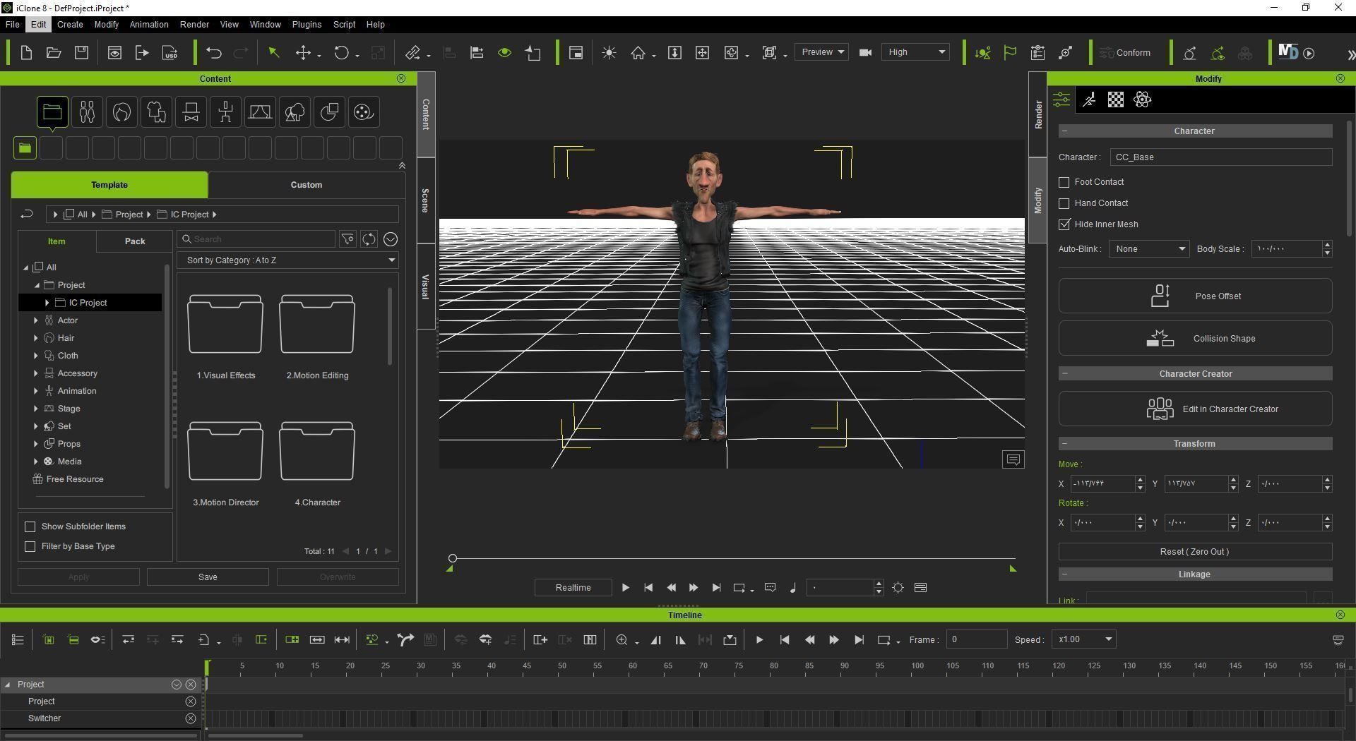 Addicted Man Rigged animated 2500 Free animation tutorial Low-poly 3D model_21