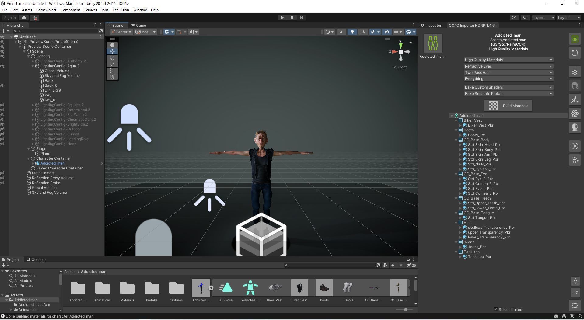 Addicted Man Rigged animated 2500 Free animation tutorial Low-poly 3D model_20