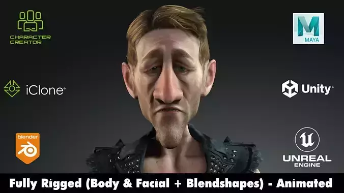 Addicted Man Rigged animated 2500 Free animation tutorial