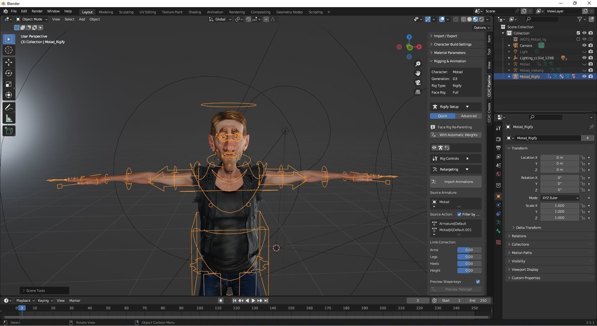 Addicted Man Rigged animated 2500 Free animation tutorial Low-poly 3D model_22