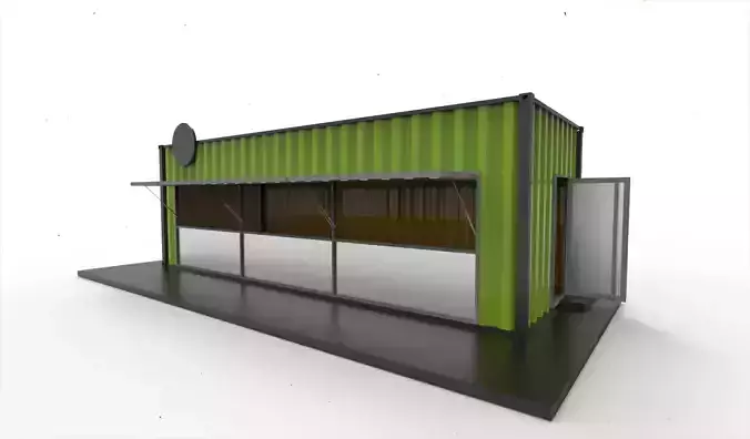 Container booth cafe model 2