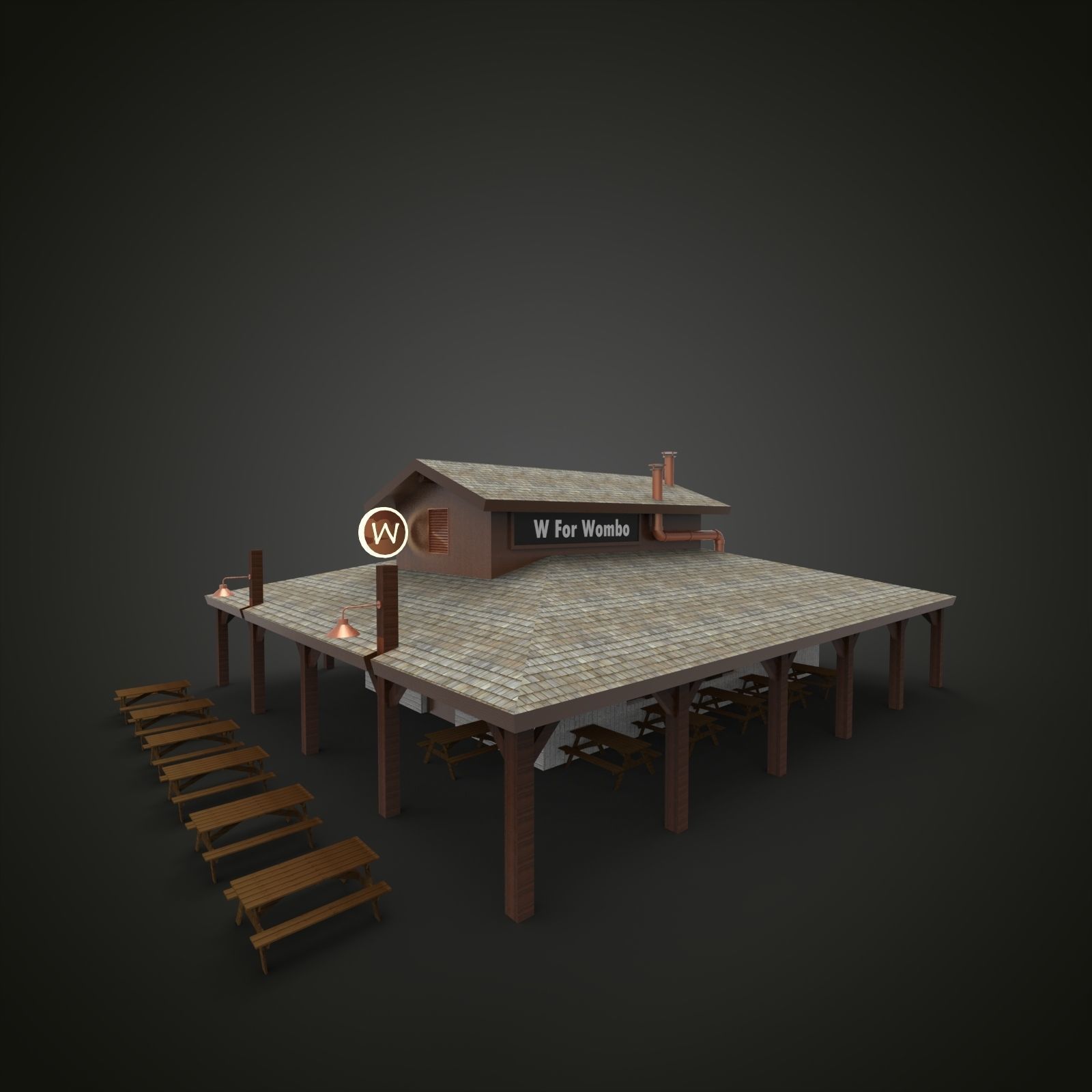 Desert Cafe 3D model_9
