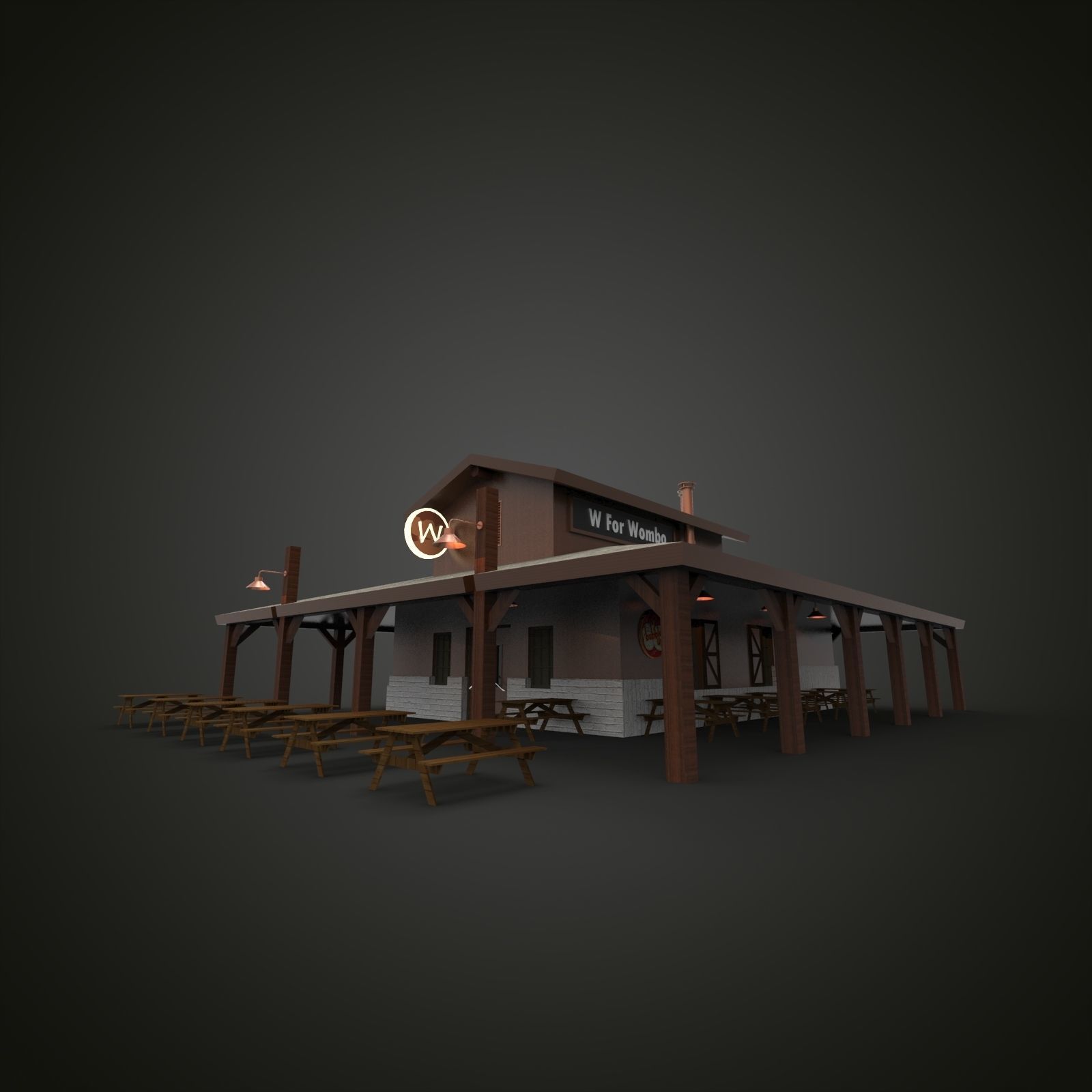 Desert Cafe 3D model_6