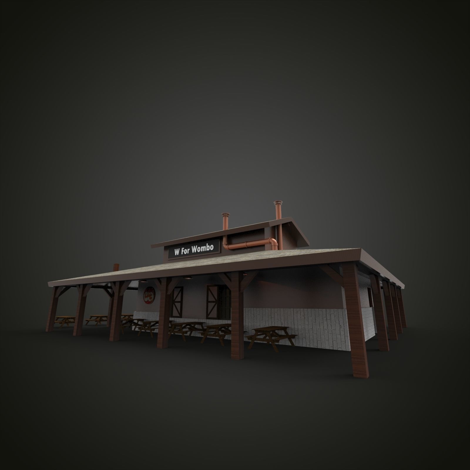 Desert Cafe 3D model_7