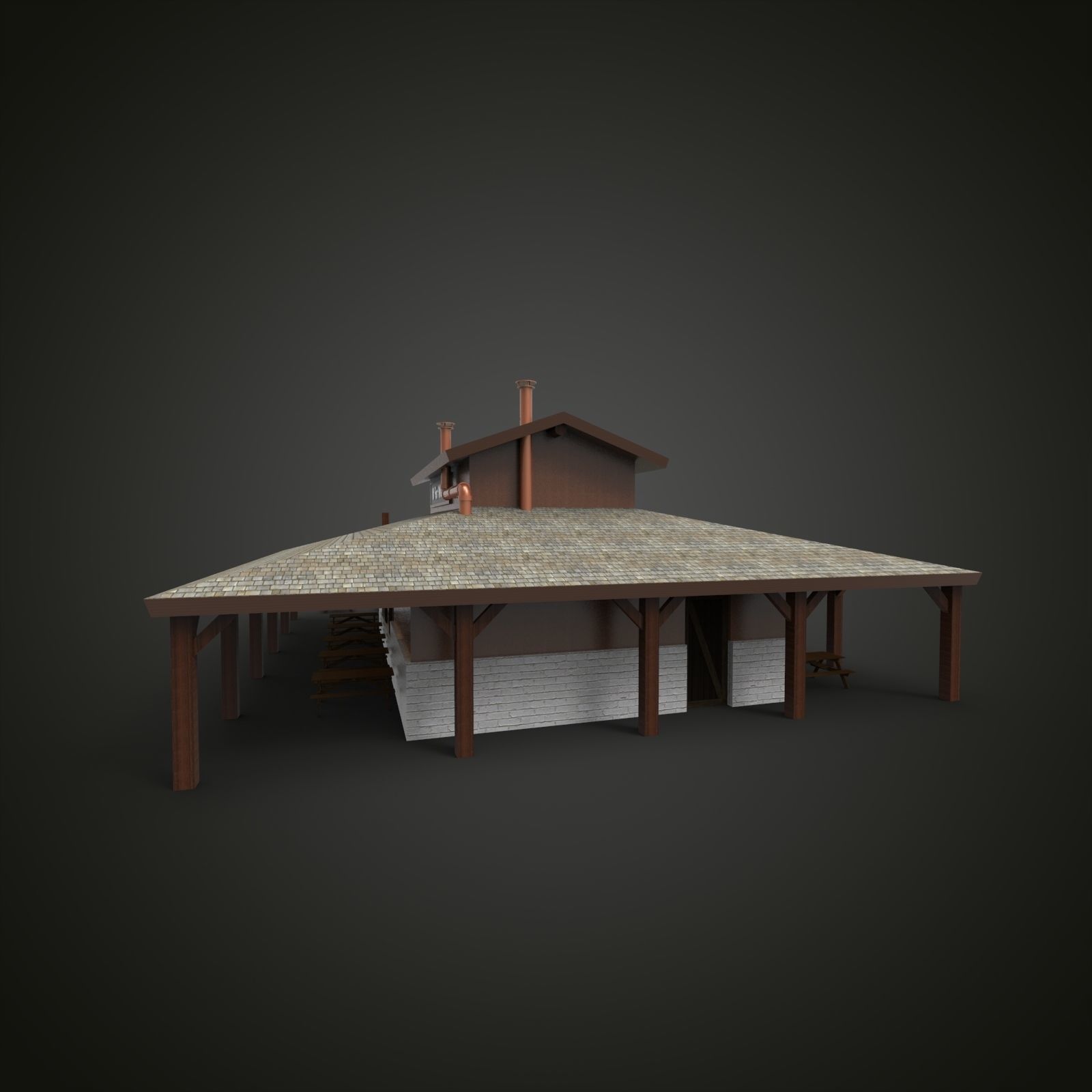 Desert Cafe 3D model_3