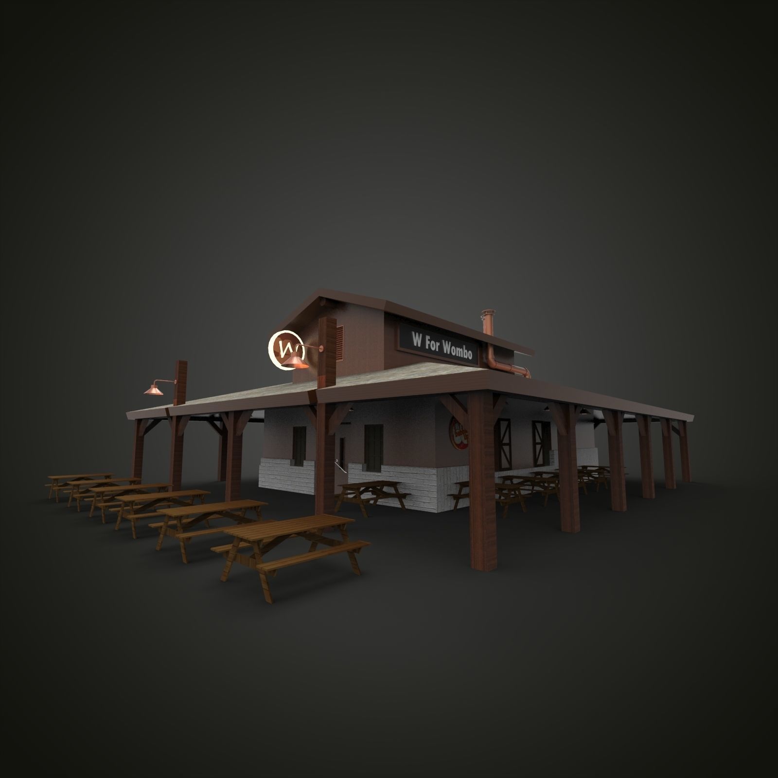 Desert Cafe 3D model_5