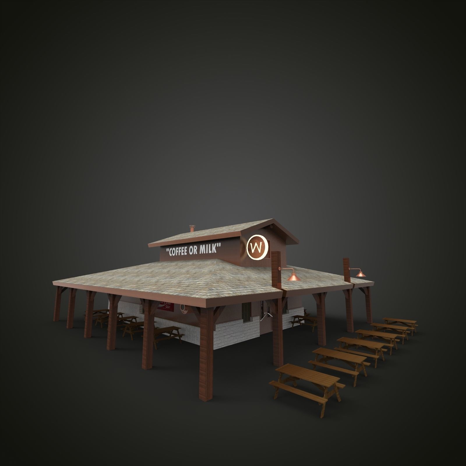 Desert Cafe 3D model_8