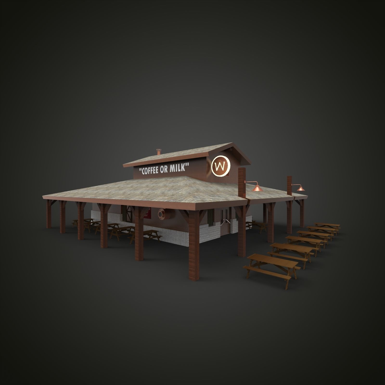 Desert Cafe 3D model_10