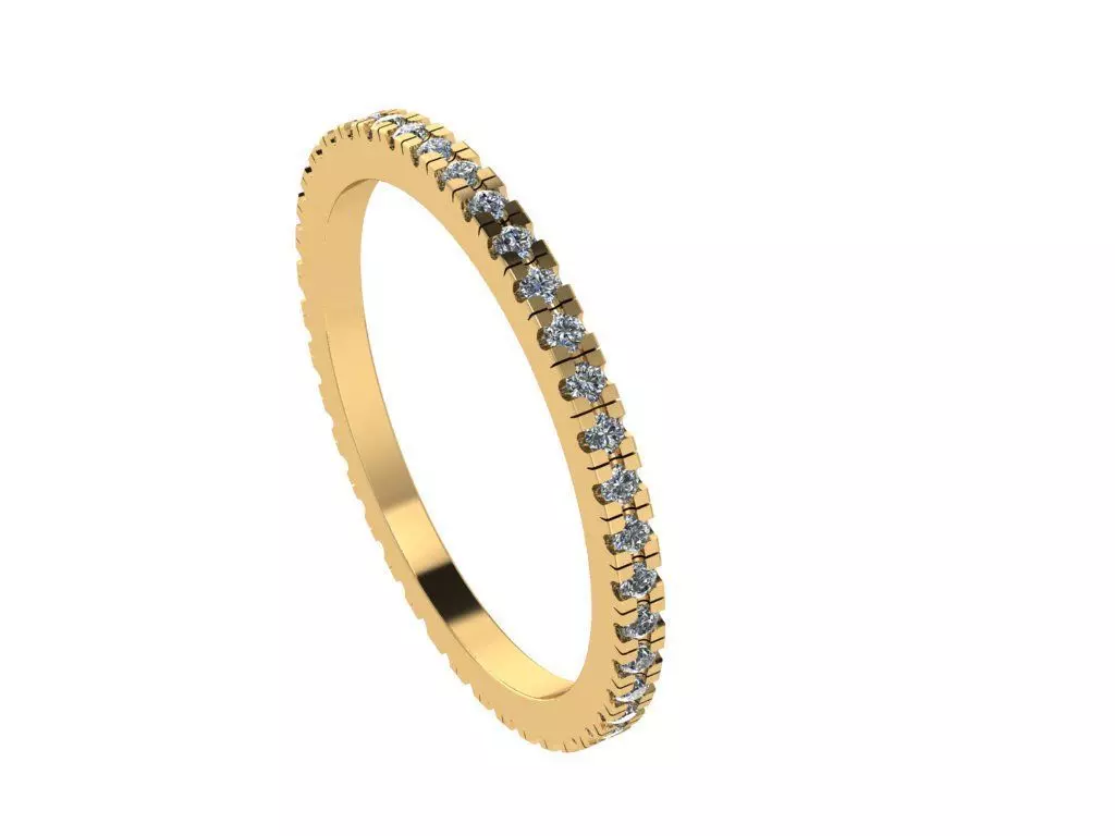 Ring Eternity With Diamonds 16 9mm size 3D print model