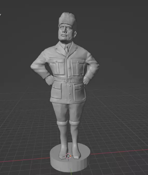 Statues of Leaders During the World war 2 3D Model Collection_6