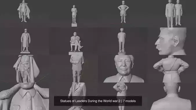 Statues of Leaders During the World war 2