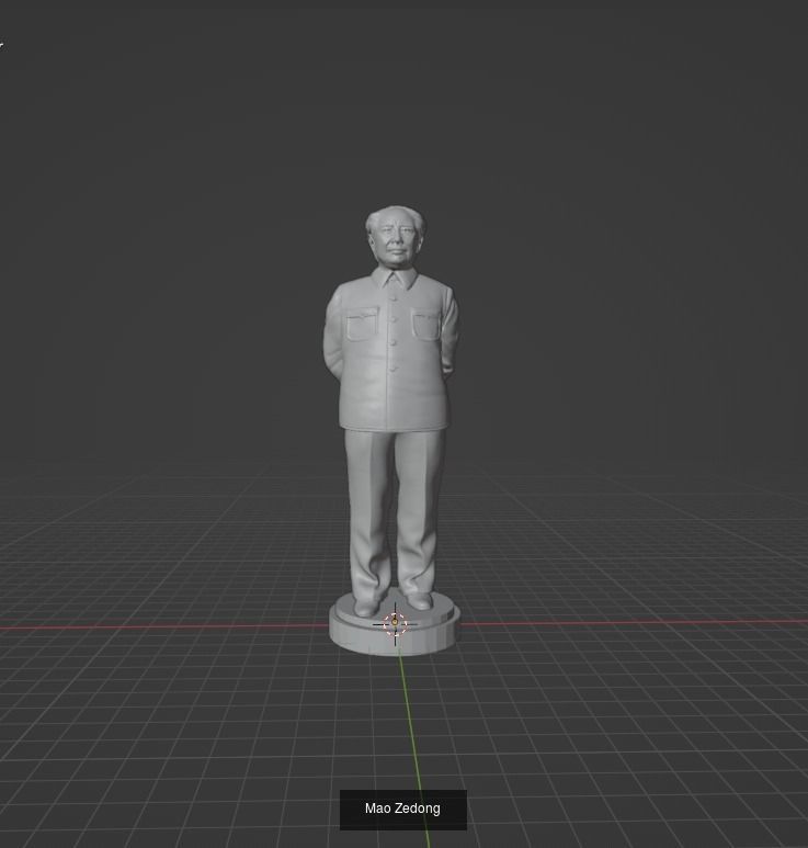 Statues of Leaders During the World war 2 3D Model Collection_3