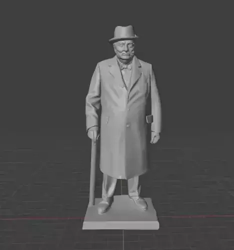Statues of Leaders During the World war 2 3D Model Collection