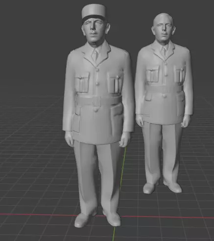 Statues of Leaders During the World war 2 3D Model Collection_5
