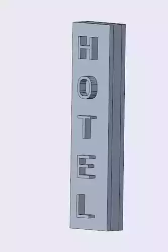 Hotel Sign-Hollow 3D print model
