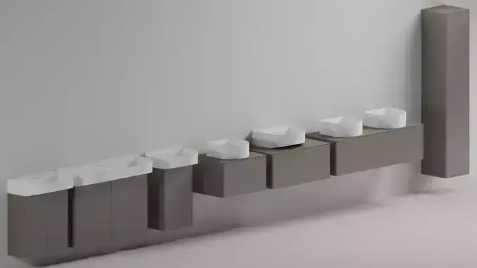 Laufen Sonar bathroom furniture and sink set 