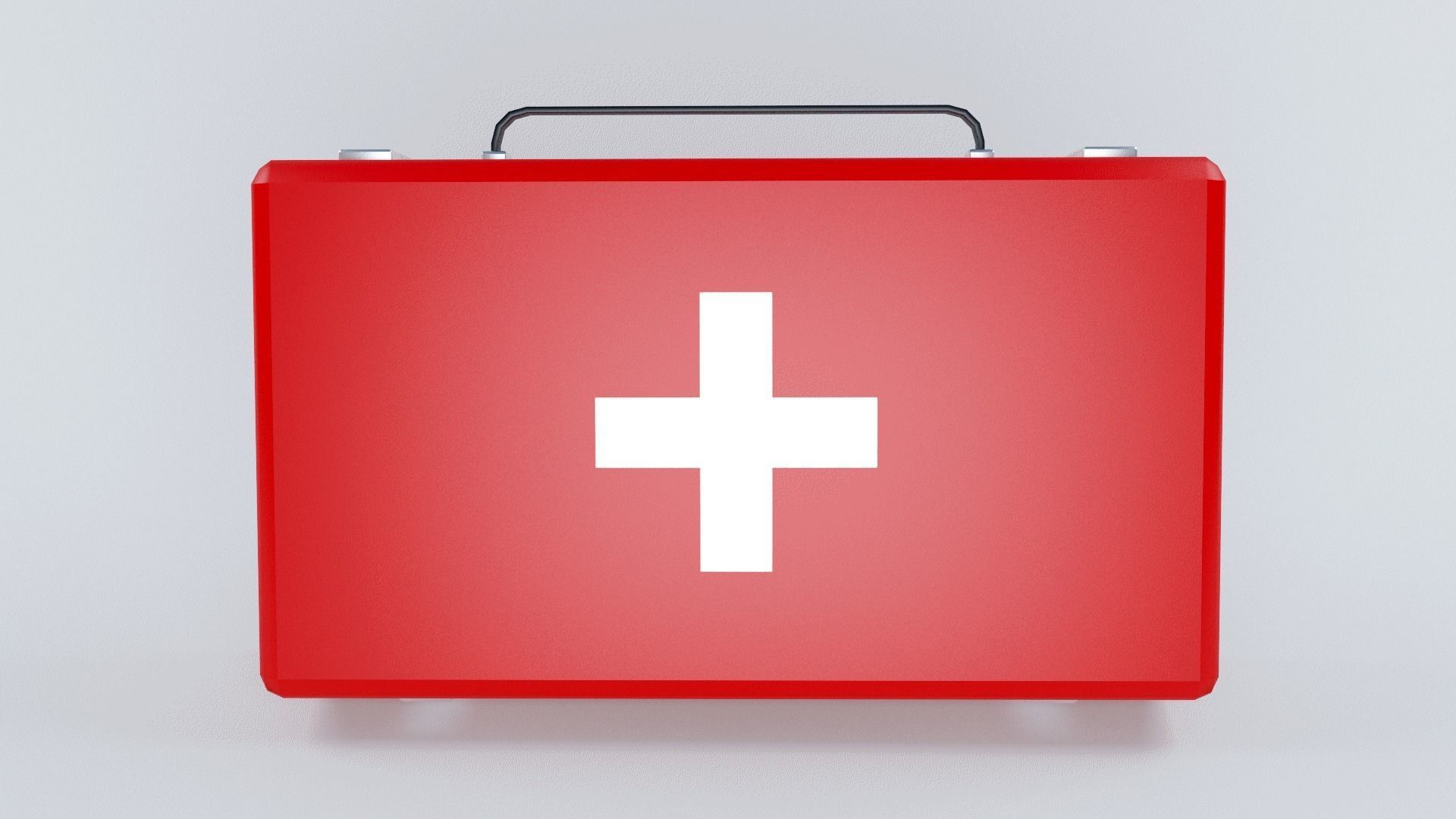 Medical cabinet First aid kit Medication storage Emergency Free low-poly 3D model_1