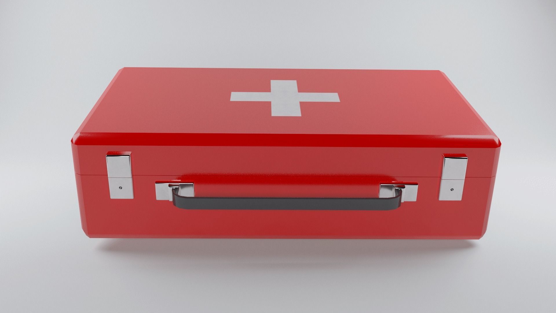 Medical cabinet First aid kit Medication storage Emergency Free low-poly 3D model_2