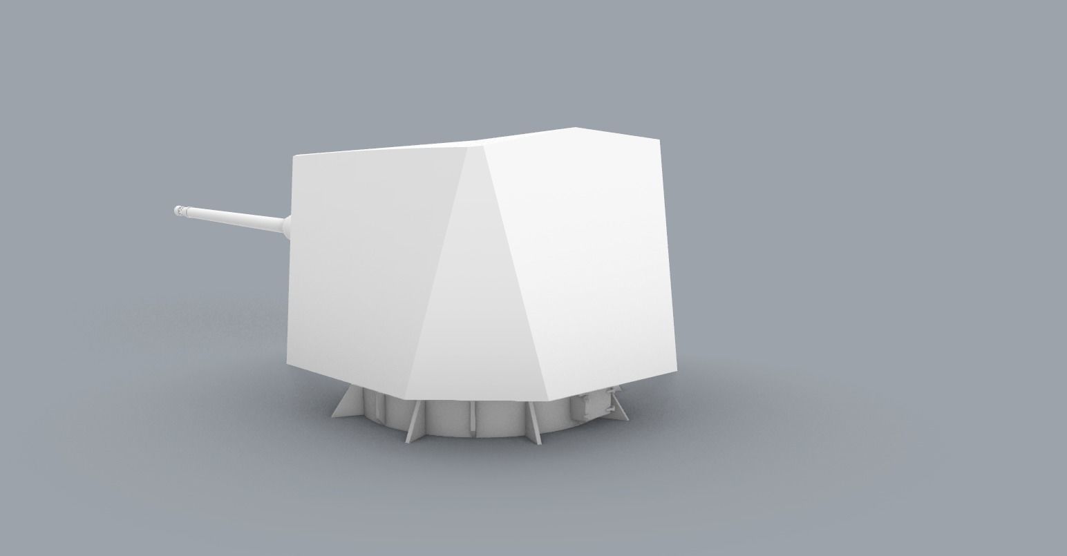 OTO Melara 76mm Low-poly 3D model_2