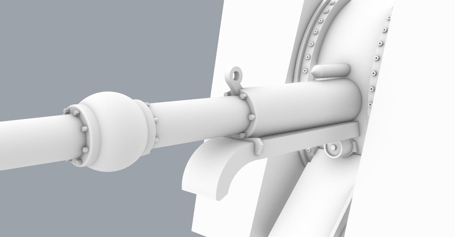 OTO Melara 76mm Low-poly 3D model_8